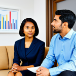 A diverse family, including two adults and two children (approx. ages 8 and 14), in modest, professional attire, seated comfortably in a bright, modern family counseling room. They are looking at a clear, abstract diagram representing family dynamics, with elements subtly illustrating different temperaments and interaction patterns. The atmosphere is calm and reflective, suggesting objective understanding and insight. fully clothed, appropriate attire, safe for work, appropriate content, professional, perfect anatomy, correct proportions, natural pose, well-formed hands, proper finger count, natural body proportions.