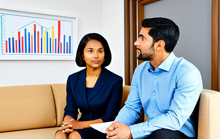 A diverse family, including two adults and two children (approx. ages 8 and 14), in modest, professional attire, seated comfortably in a bright, modern family counseling room. They are looking at a clear, abstract diagram representing family dynamics, with elements subtly illustrating different temperaments and interaction patterns. The atmosphere is calm and reflective, suggesting objective understanding and insight. fully clothed, appropriate attire, safe for work, appropriate content, professional, perfect anatomy, correct proportions, natural pose, well-formed hands, proper finger count, natural body proportions.